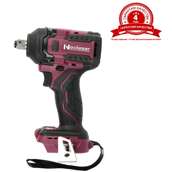 Гайковерт аккумуляторный ударный бесщеточный Neolaser NIW20ACCUM, 20 В Li-Ion без Акб и Зу, 600 Нм