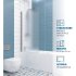 Шторка на ванну GuteWetter gwmpkb020p601n 55x148 см, профиль хром матовый, стекло матовое закаленное 6 мм 4698032450885