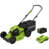 Газонокосилка аккумуляторная бесщеточная GreenWorks 2514407UB 40 В 46 см 1x4 Ач АКБ и ЗУ входит в комплект