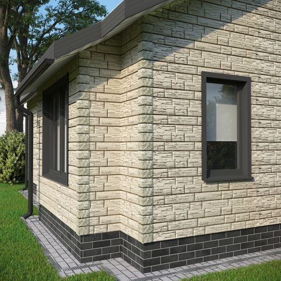 Сайдинг виниловый Döcke Rocky Сланец 1.8 м Кешью 0.51 м²