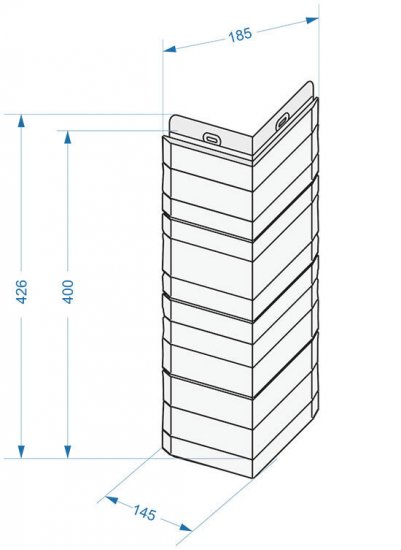Угол наружный для фасадных панелей Döcke цвет кедровый орех