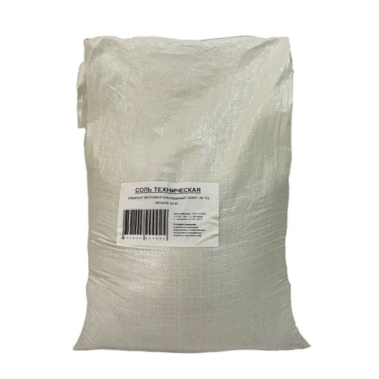 Реагент противогололедный Галит минеральный -20 °С 25 кг
