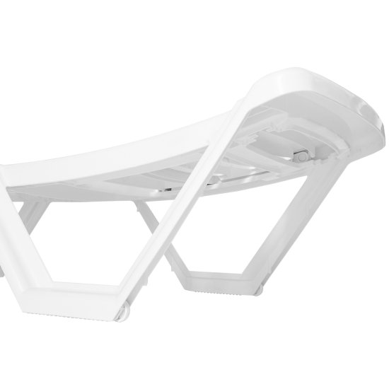 Шезлонг Эластик 186.5x62.5x31.5 см пластик белый