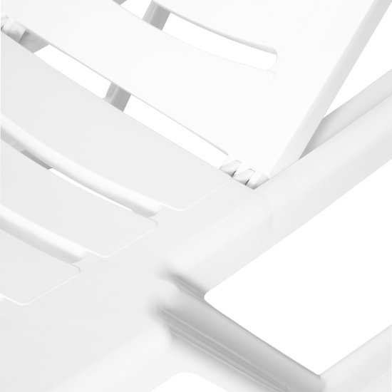 Шезлонг Эластик 186.5x62.5x31.5 см пластик белый