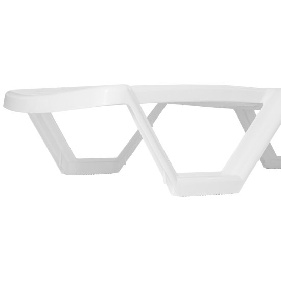 Шезлонг Эластик 186.5x62.5x31.5 см пластик белый