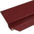 Ендова верхняя 130x30x50 мм 2 м RAL 3005 0.4 мм красный