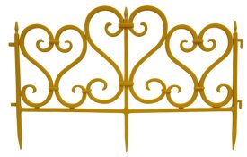 Ограждение Ажурное 300x23 см цвет желтый