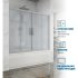 Шторка на ванну GuteWetter gwmpkb019p4 215x150 см, профиль хром матовый, стекло матовое закаленное 6 мм 4698031941575