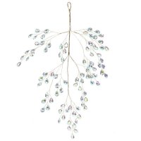 Новогоднее украшение Изделие декоративное Ветка 46x34 см цвет бело-прозрачный