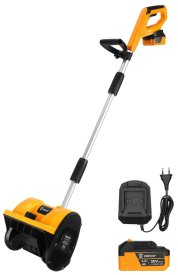 Снегоуборщик аккумуляторный DEKO Щёточный ST21V 30 см 18 В 2x4 Ач АКБ и ЗУ в комплекте