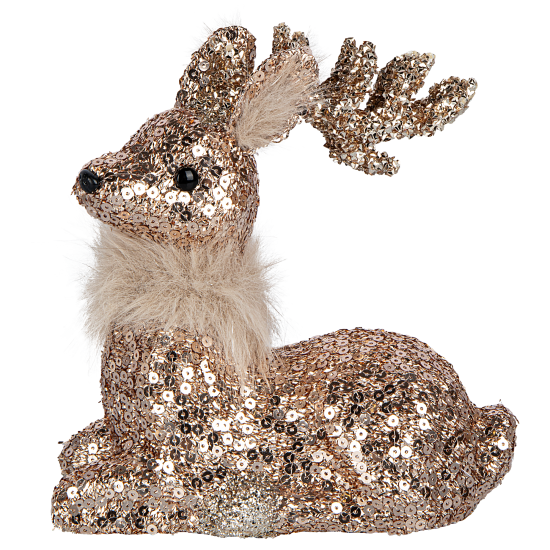 Декоративная фигура Олень 20x13 см шампань