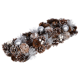 Декоративное украшение Подсвечник из шишек 45x17 см