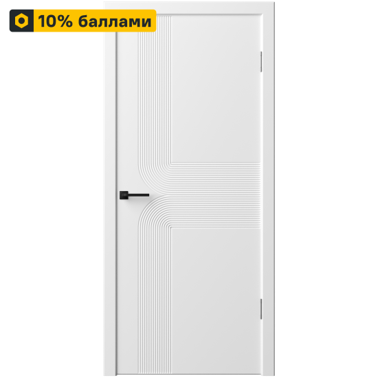 Дверь межкомнатная глухая с замком и петлями в комплекте Синди-28 80x200 см эмаль цвет белый