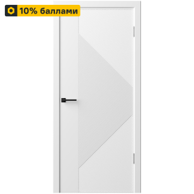 Дверь межкомнатная глухая с замком и петлями в комплекте Синди-13 90x200 см эмаль цвет белый