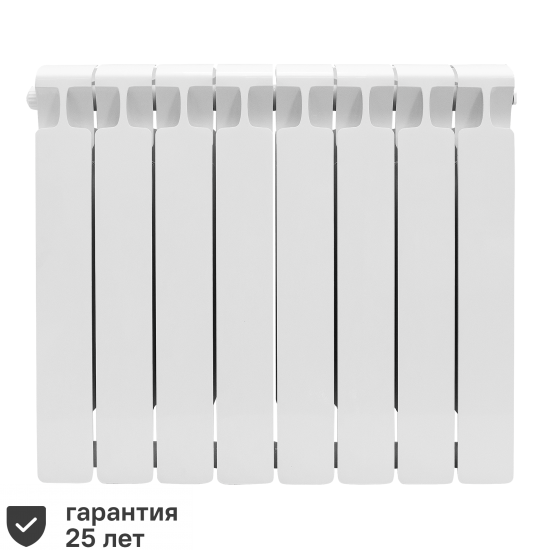 Радиатор секционный Rifar Monolit 500/100 биметалл 8 секций нижнее левое подключение цвет белый
