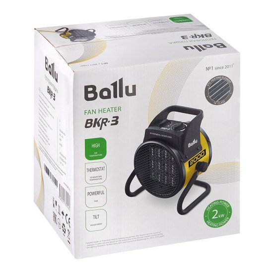 Пушка тепловая электрическая 2 кВт Ballu BKR-3 прямого нагрева (НС-1509348)