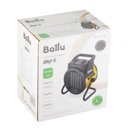 Пушка тепловая электрическая 3 кВт Ballu BKR-5 прямого нагрева (НС-1509429)