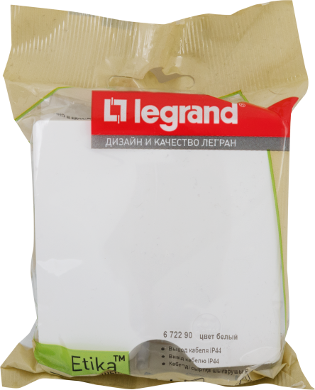 Вывод кабеля Legrand Etika IP44 цвет белый