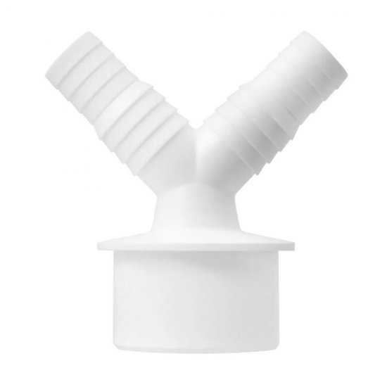 Переходник ДТРД двойной 16/25х40 мм для подключения сливного шланга с хомутами