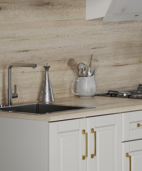 Кухонный шкаф напольный с ящиком Лача 40x85x60 см МДФ цвет ванильный