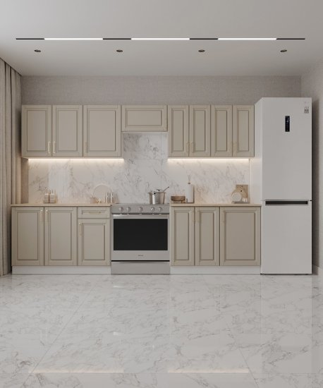 Кухонный шкаф напольный с ящиком Лача 40x85x60 см МДФ цвет ванильный