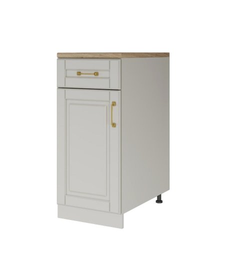 Кухонный шкаф напольный с ящиком Лача 40x85x60 см МДФ цвет ванильный