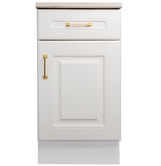 Кухонный шкаф напольный с ящиком Лача 40x85x60 см МДФ цвет ванильный