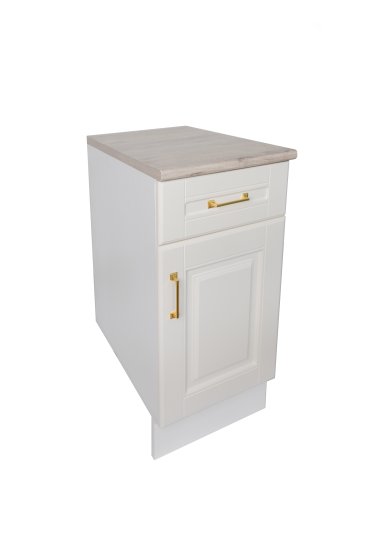 Кухонный шкаф напольный с ящиком Лача 40x85x60 см МДФ цвет ванильный