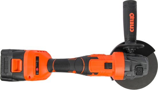 УШМ аккумуляторная бесщеточная Спец БШУ-21Б, 21 В Li-Ion 2x4 Ач, 125 мм