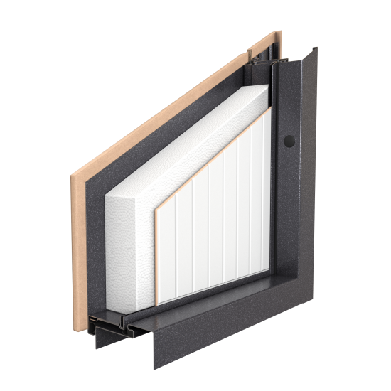 Дверь входная металлическая Клауд Форест 86x205 см левая бьянко