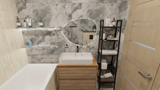 Стеллаж для ванной KONSENSA Бруклин 40x35x170 см цвет черный