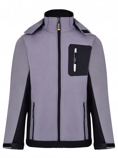 Куртка рабочая с капюшоном утепленная Dowell Softshell D81480 цвет серый размер M рост 170