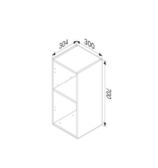 Корпус пенала подвесного AM.PM Force M9FCCUX0301WM 70x30x32 см цвет белый матовый
