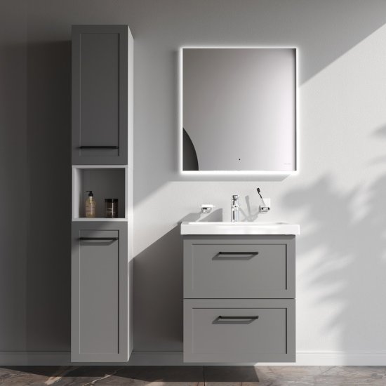 Комплект фасадов для тумбы AM.PM Force M9FFFM0602GM 33x57 см МДФ цвет серый 2 шт