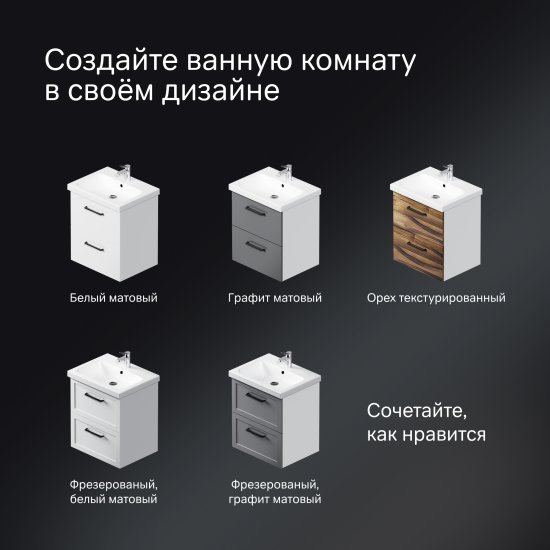 Комплект фасадов для тумбы AM.PM Force M9FFFM0602GM 33x57 см МДФ цвет серый 2 шт