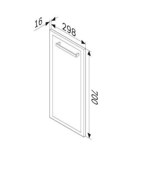Фасад для пенала подвесного AM.PM Force M9FFCM0301WM 70x30 см МДФ цвет белый