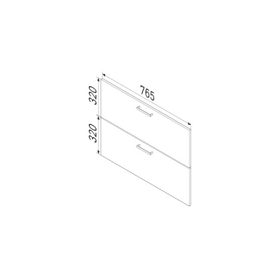 Комплект фасадов для тумбы AM.PM Force M9FFFF0802HF 33x76.5 см влагостойкая ЛДСП цвет коричневый 2 шт