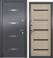 Дверь входная металлическая Клауд Вижн 86x205 см левая лиственница крем