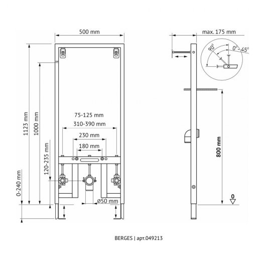 Инсталляция Berges Balance для биде (049203)