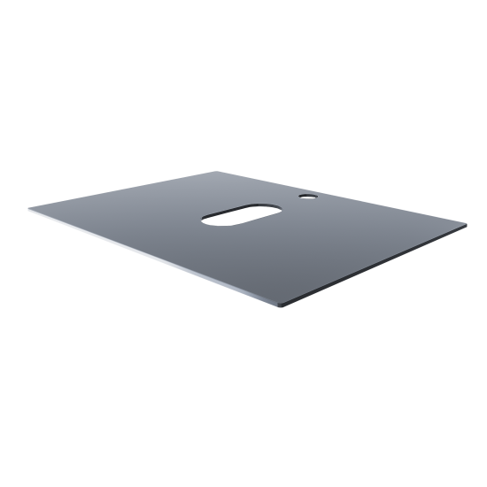 Столешница в ванную KONSENSA Бруклин 56x44 см стекло цвет черный