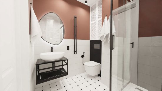 Столешница в ванную KONSENSA Бруклин 56x44 см стекло цвет черный