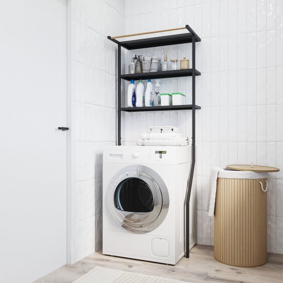 Стеллаж для стиральной машины KONSENSA Бруклин 66x38x171 см цвет черный
