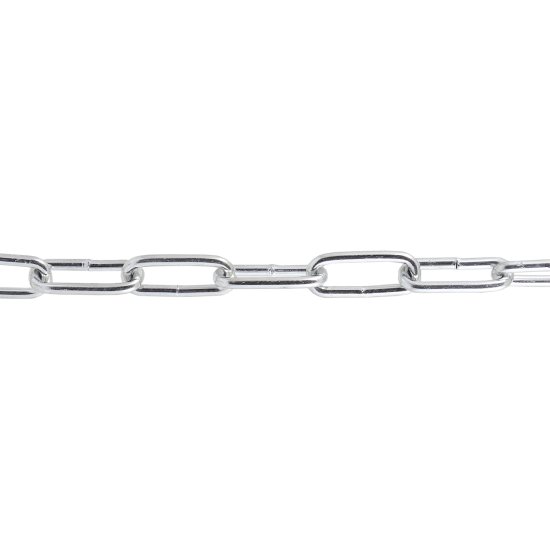 Цепь 5 мм длиннозвенная 10 м оцинкованная сталь рабочая нагрузка 160 кг