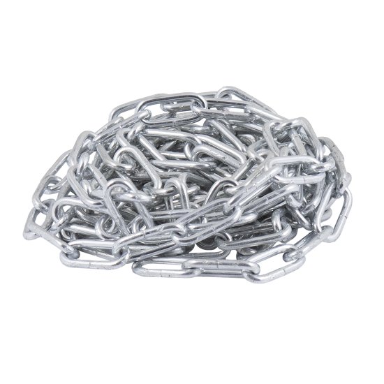 Цепь 3 мм короткозвенная 2.5 м оцинкованная сталь рабочая нагрузка 75 кг