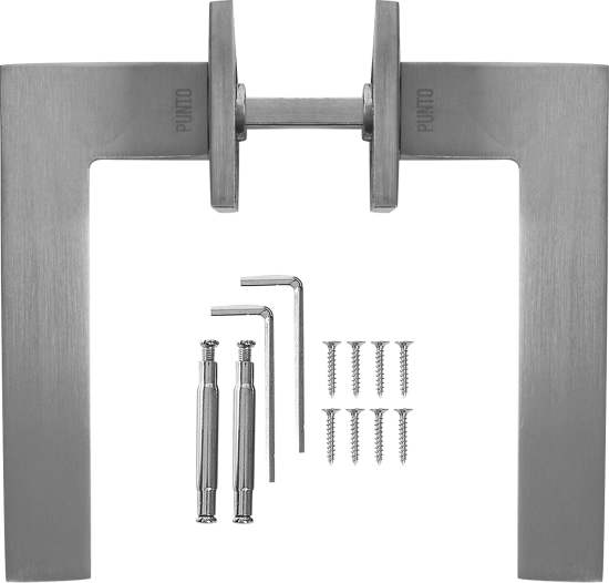 Дверные ручки Punto Ilusion без запирания цвет матовый хром