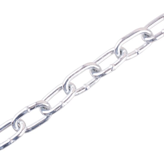 Цепь 5 мм короткозвенная 2.5 м оцинкованная сталь рабочая нагрузка 250 кг