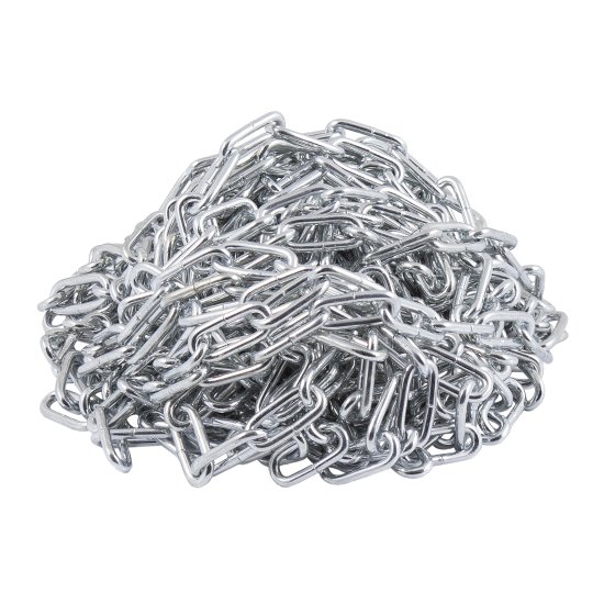 Цепь 3 мм короткозвенная 10 м оцинкованная сталь рабочая нагрузка 75 кг