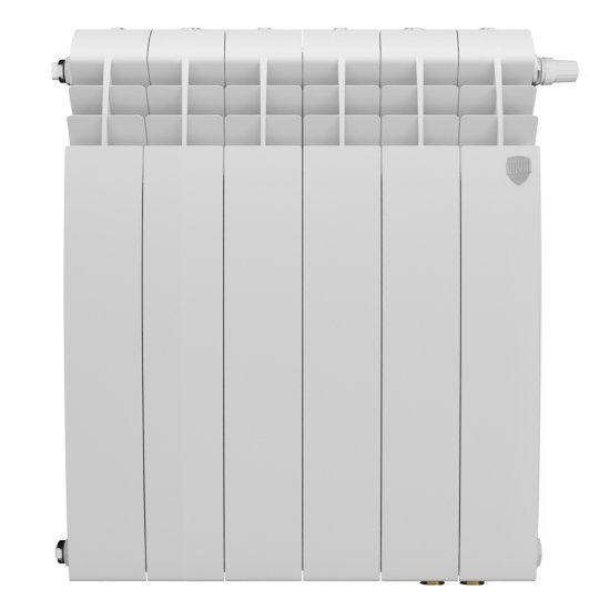Радиатор секционный Royal Thermo Biliner 500/87 6 секций нижнее подключение биметалл белый