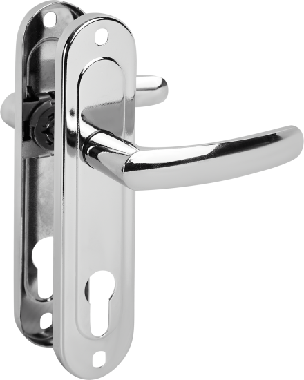 Ручка дверная входная на планке РФ1-70.02 хром