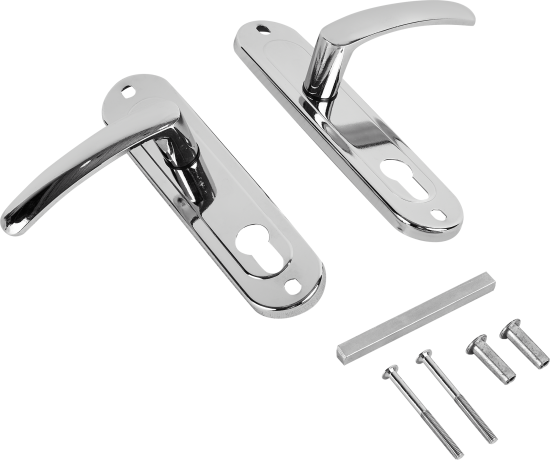 Ручка дверная входная на планке РФ1-70.02 хром